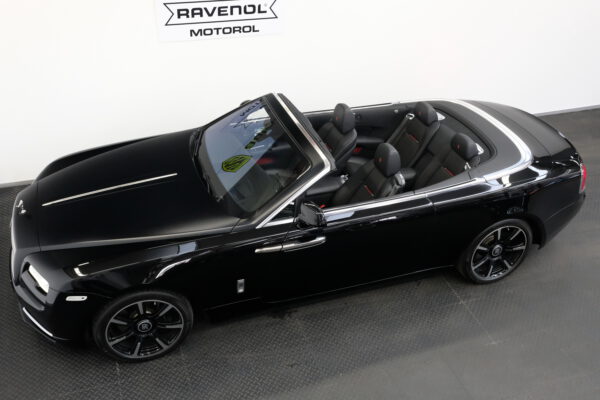 Rolls Royce Dawn schwarz, offen von links oben